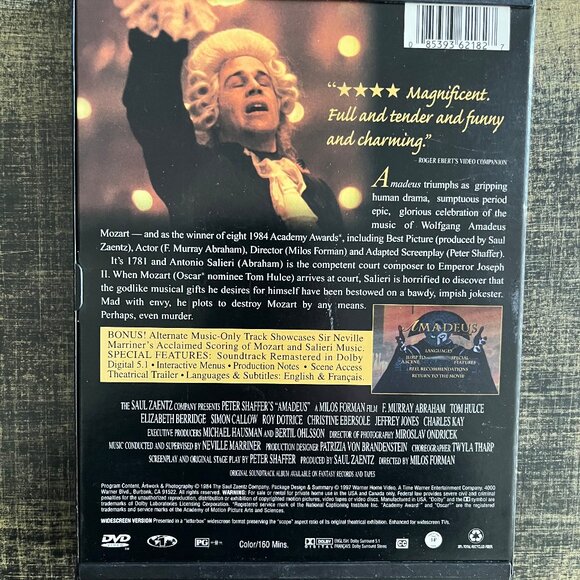 Amadeus (DVD, 1997) - Picture 2 of 3